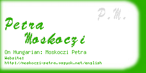 petra moskoczi business card
